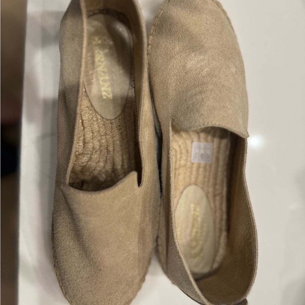 Authentic Tan Suede Espadrille Slip-Ons from Spain: Casa Hernanz
